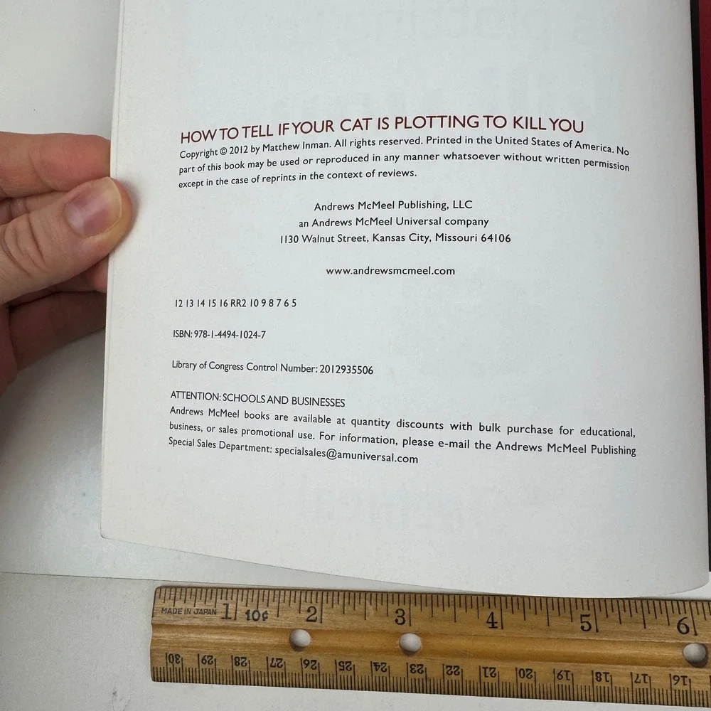 Softcover Oatmeal How to Tell your Cats Plotting to Kill You Funny Book w Poster